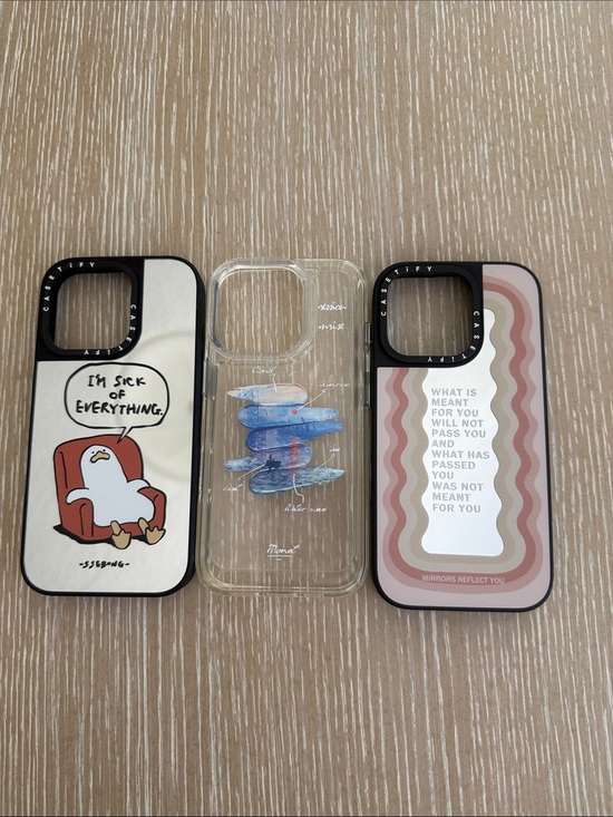 Casetify Other - CASETiFY iPhone 16 Pro Clear Blue Wave & Beige Graphic Phone Case Bundle of 3